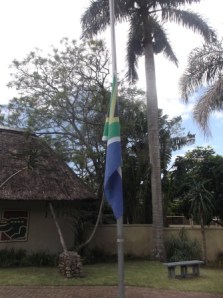 South African Flag half Mast